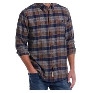 Weatherproof Vintage Men's Flannel Shirt, Multi (Brown), Size XXL